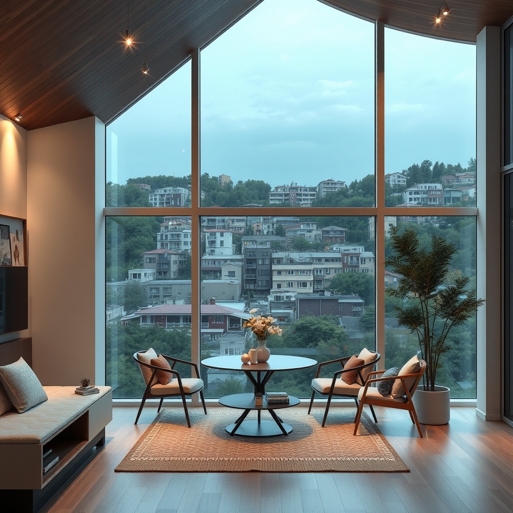 Modern bir evin girişinde