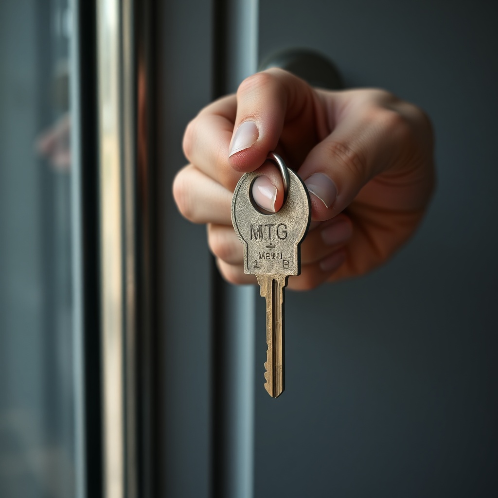 A photo of a person holding a key with visible wear marks on the teeth
